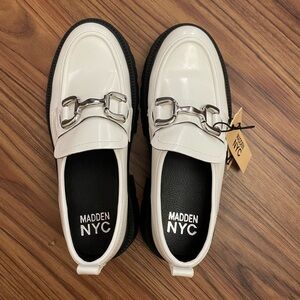 Madden NYC Women's White Loafers